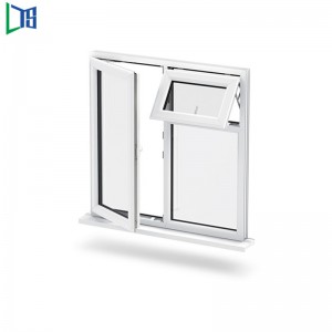 Aluminium-Drehfenster mit Low-E-Doppelverglasung und Pulverbeschichtung