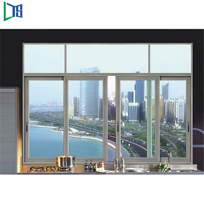 Aluminiumschiebefenster oder Staplerfenster mit Pulverbeschichtung Grau und Schwarz Fo Resdentrail und Gewerbegebäude