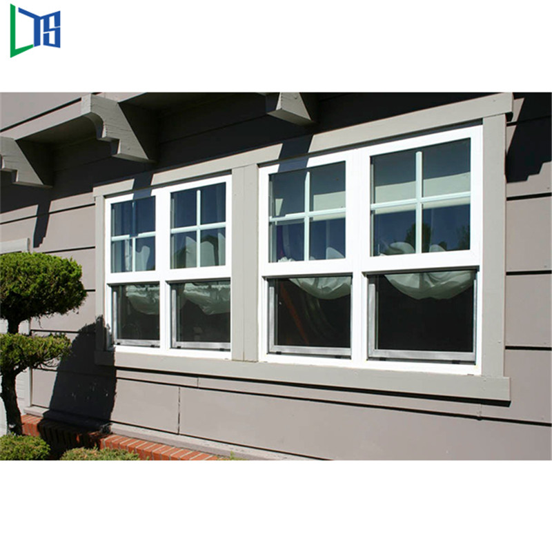 Vertikales Aluminium-Schiebefenster mit Pulverbeschichtung und doppelter Aufhängung