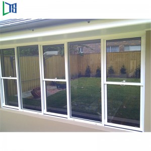 Fenster und Türen Hochwertiges, doppelt gehärtetes Aluminium-Schiebefenster aus gehärtetem Glas