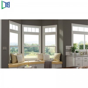 Vertikale Schiebefenster in Handelsqualität mit Netz- und Pulverbeschichtung