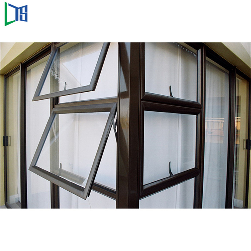 Aluminium pulverbeschichtetes Profil Kette Aluminium glasiert kommerziell getönten australischen Standard gehärtetem Klarglas Markisenfenster