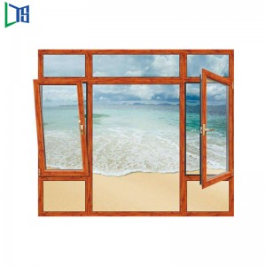 Aluminium Kipp- und Drehfenster Kipp- und Drehfenster aus Aluminium mit weißer Pulverbeschichtung