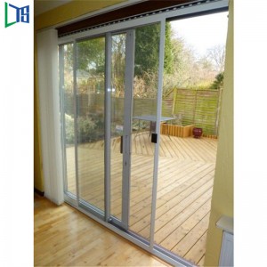 Schiebeglastür-Hersteller-Aluminiumtür-Pulver-Beschichtung Fininshed mit Ineinander greifen für Handelsgebäude
