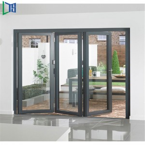China Bester Handel und Wohn Aluminium 4 Panel Exterior Schalldichte Bifold Doors