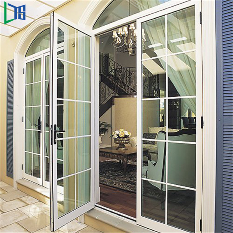 Europäischen Stil Aluminium Französisch Tür Sicherheit Stahlgewebe Screen Door Interior Aluminium Double Swing Door