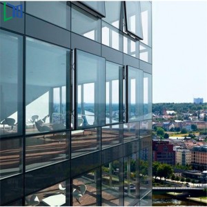 Sichtbare und unsichtbare Fassaden-Vorhangfassade LYS 150 mit doppelter Verglasung und hitzebeständigem Low-E-Glas