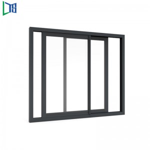 LYS 2002 Serise Schiebefenster mit Pulverbeschichtung Fertiggestelltes Einzel- oder Doppelglas mit Nylonnetz