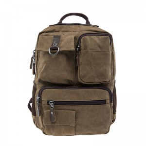 17SC-6570M Multi Farben 15 Jahre Fabrik umweltfreundlich langlebig lässig Tagesrucksack Männer schlicht Baumwolle Canvas Rucksack