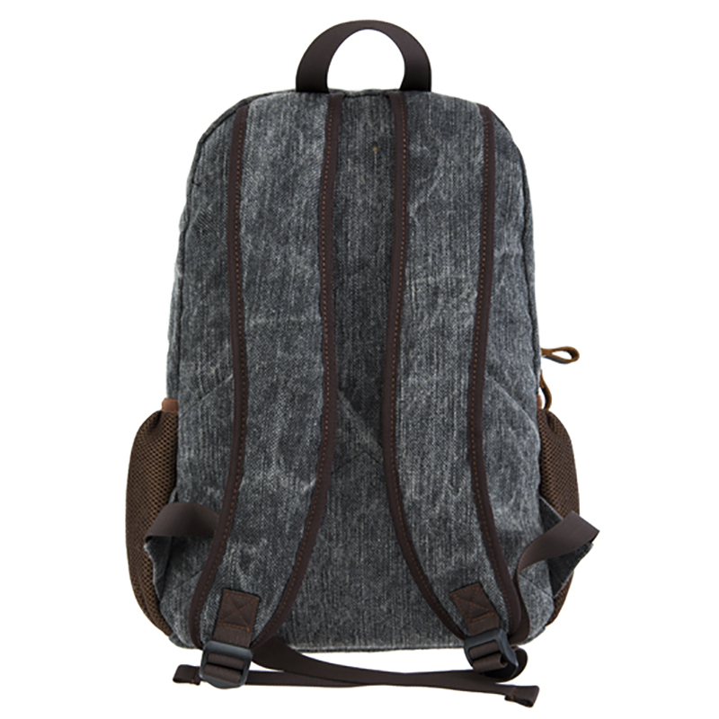 18SC-6942D Reiserucksack aus Segeltuch mit Rucksack aus echtem Leder für Jugendliche