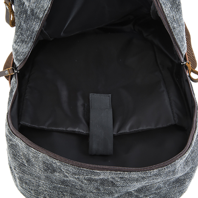 18SC-6942D Reiserucksack aus Segeltuch mit Rucksack aus echtem Leder für Jugendliche