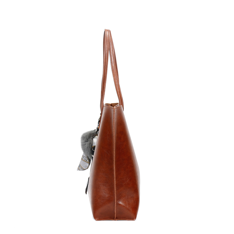 HD0823 - Anpassbare PU-Leder Damenmode ToTe Einkaufstaschen Farbe Braun