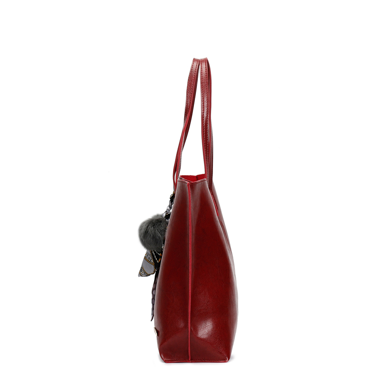 HD0823 - Wholesale Wish Hot Sale Weinrot PU-Leder Einkaufstaschen Taschen für Frauen