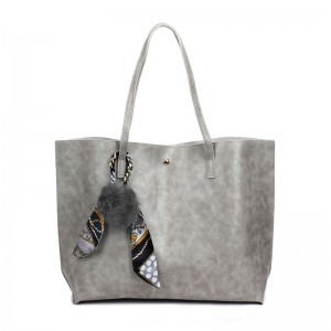 HD0823 - Wholesale Amazons meistverkaufte Women Shopping Totes Grey PU Leather Bags