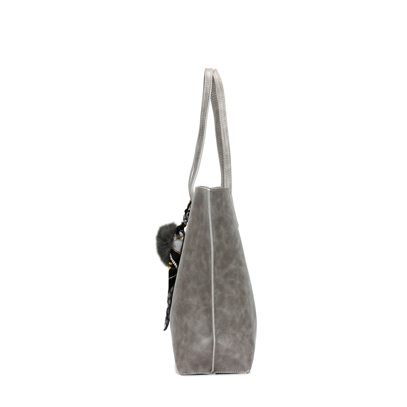 HD0823 - Wholesale Amazons meistverkaufte Women Shopping Totes Grey PU Leather Bags