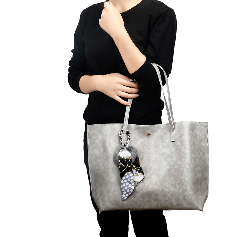 HD0823 - Wholesale Amazons meistverkaufte Women Shopping Totes Grey PU Leather Bags