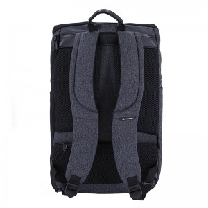18SA-7443M stoßfestes Nylon mit wasserdichtem Laptop-Rucksack mit PU-Besatz für Herren