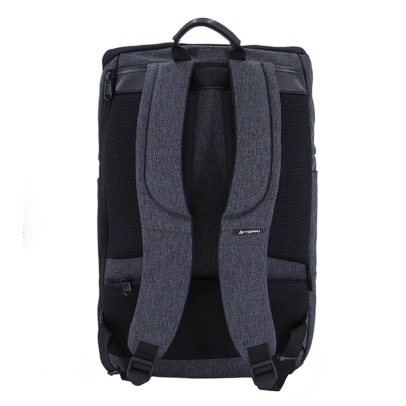18SA-7443M stoßfestes Nylon mit wasserdichtem Laptop-Rucksack mit PU-Besatz für Herren