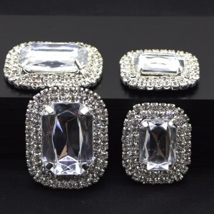 Neues design elegante weiße schmuck klar acryl strass knopf billig nähen kunststoffknopf 9