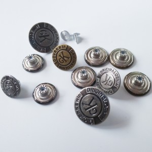 Benutzerdefinierte Mode gedruckt Runde Metall Druckknopf für Jeans 10
