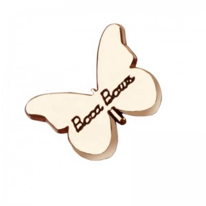 Mode Schmetterling Knopf Design Kleidungsstück Metall Gold Schaft Knopf für Kamm 13