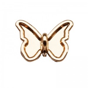 Mode Schmetterling Knopf Design Kleidungsstück Metall Gold Schaft Knopf für Kamm 13