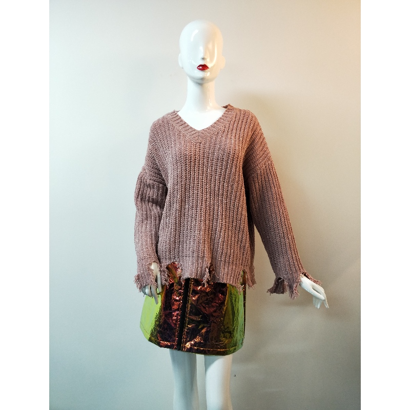 V-AUSSCHNITT ROSE METALLIC SWEATER RLWS0049F