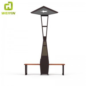 Beliebte Solar Smart Outdoor Gartenbank zum Aufladen von Mobiltelefonen