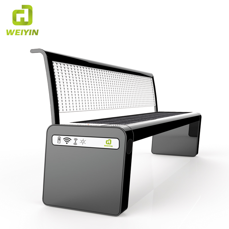 Heißer verkauf im freien drahtlose aufladung smart solar park bench seat
