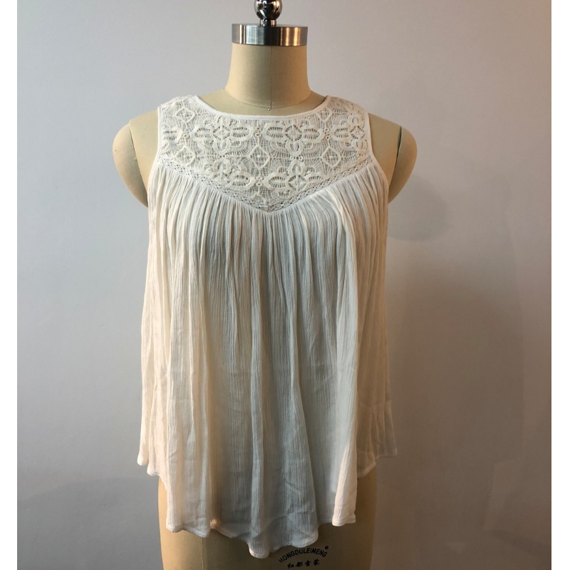 WEISSE ÄRMELLOSE BLUSE JLWB0006