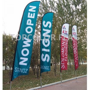 Fabrikbogenwindstrandfahnen-Federflagge