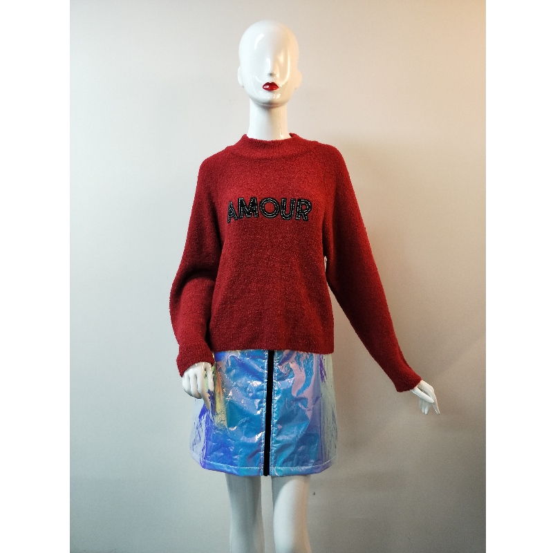 RED LETTER PRINT SWEATER RLWS0065F