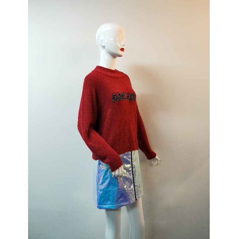 RED LETTER PRINT SWEATER RLWS0065F