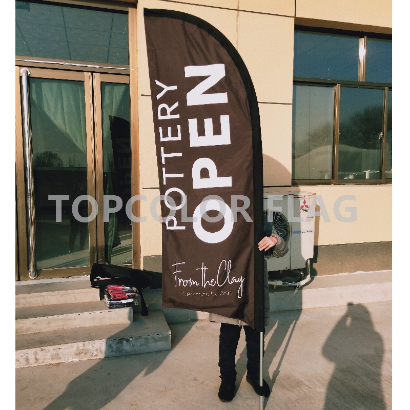 Im Freien gedruckte fördernde Geschäfts-Werbungs-Feder-Strand-Flagge