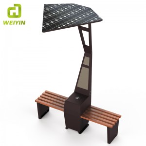 Beliebte Solar Smart Outdoor Gartenbank zum Aufladen von Mobiltelefonen