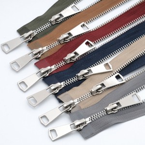 Maßgeschneiderter Reißverschluss aus Metall mit Reißverschluss aus Nylon Für Jeans und Jacken 1