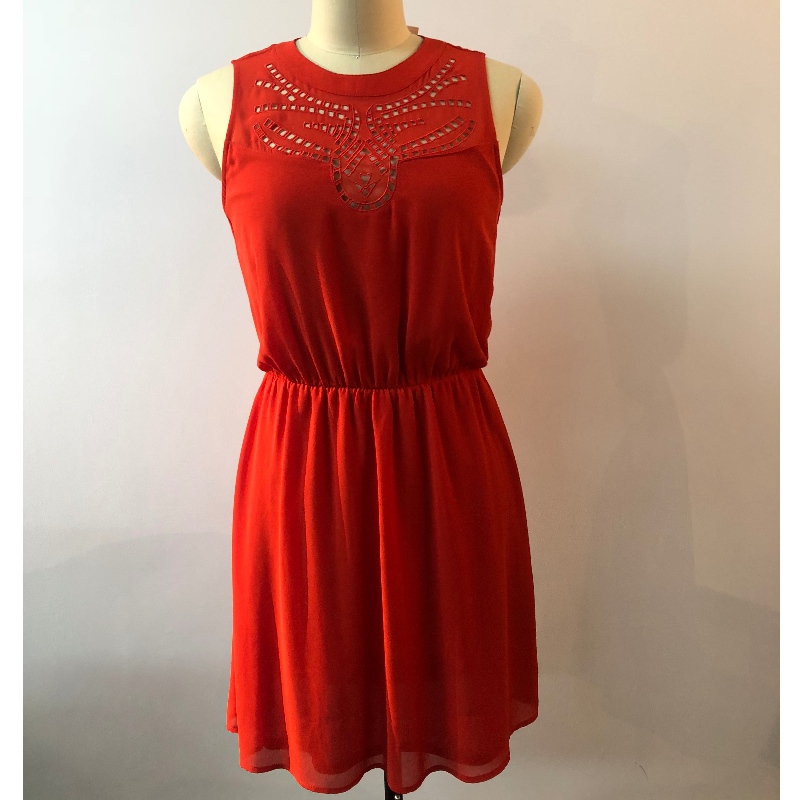 ROTES ÄRMELLOSES KLEID JLWD0033