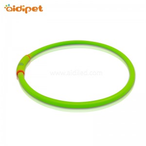 Hund blinkt Led Kragen Soft TPR Material USB wiederaufladbare Super Bright Led Hundehalsband auf unterschiedliche Größe geschnitten, um Welpen zu passen