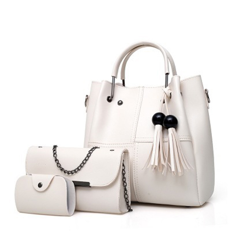 HD0827--3 STÜCKE Pro Satz Frauen Pu-leder Tote Pu-leder Tragbare Handtasche Pu-leder Geldbörse