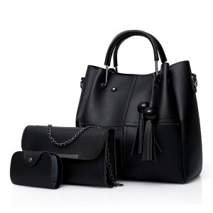HD0827--3 STÜCKE Pro Satz Frauen Pu-leder Tote Pu-leder Tragbare Handtasche Pu-leder Geldbörse