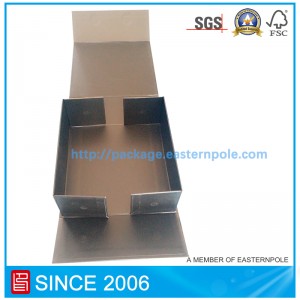 Faltbare Papierbox mit schwarzem Luxusmagnetverschluss