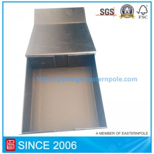 Faltbare Papierbox mit schwarzem Luxusmagnetverschluss