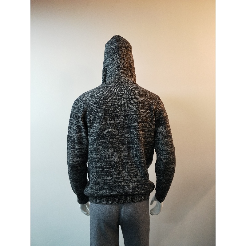 GREY HOODED MAN SWEATER RLMS0005F