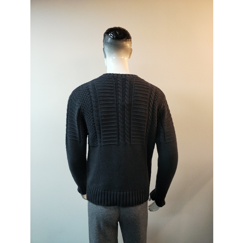 GRAUER STRICK-PULLOVER RLMS0008F