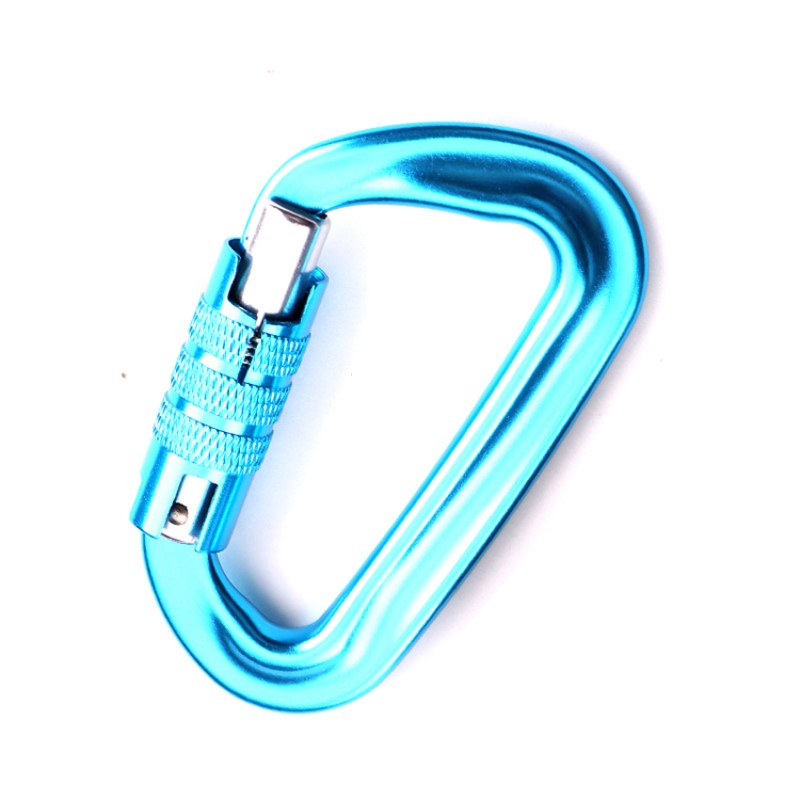 Outdoor Haken Klettern Camping Hauptschloss Karabiner Multifunktions Mutter Bergsteigen Haken Bergsteigen Schnalle Outdoor Speed ​​Drop Ausrüstung Sicherheitsschloss Sondierungsloch D-Typ Schraube Hauptschloss Luftfahrt Aluminiumlegierung