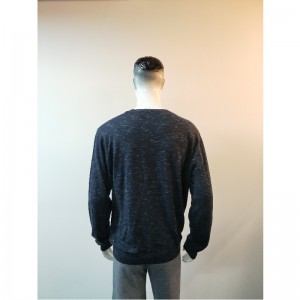 NAVY RUNDHALS-PULLOVER RLMS0016F