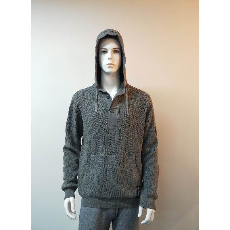 GREY HOODED SWEATER RLMS0004F