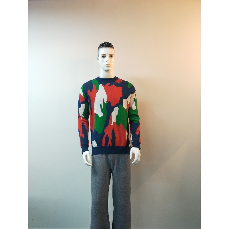KONTRAST-SEITENSPALT-PULLOVER RLMS0022F
