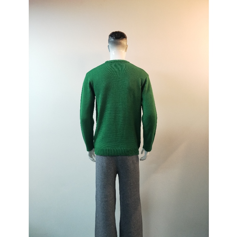 GRÜNE PULLOVER MIT KARIKATURDRUCK RLMS0034F