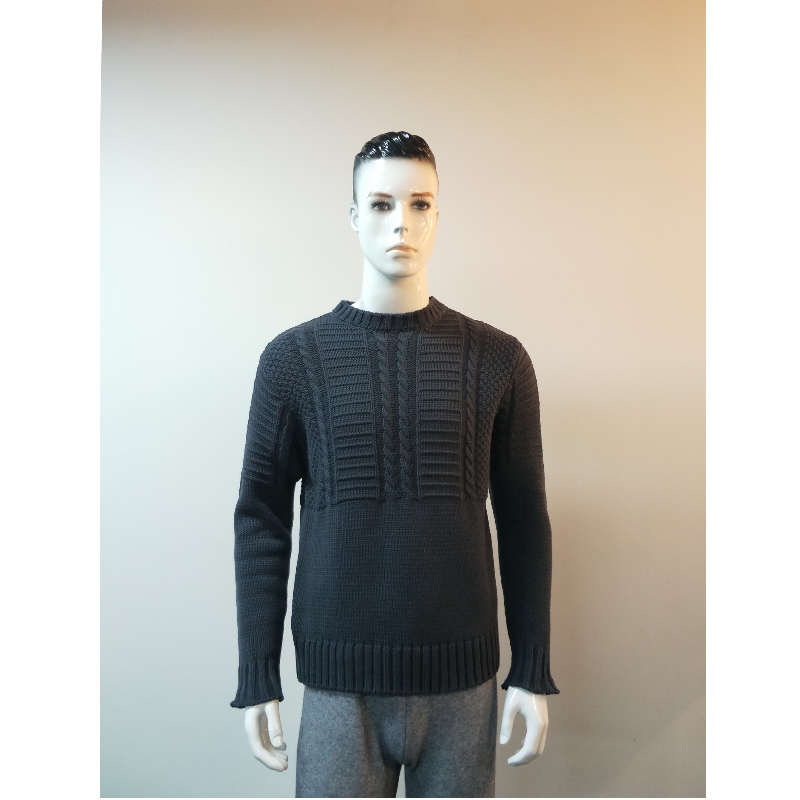 GRAUER STRICK-PULLOVER RLMS0008F